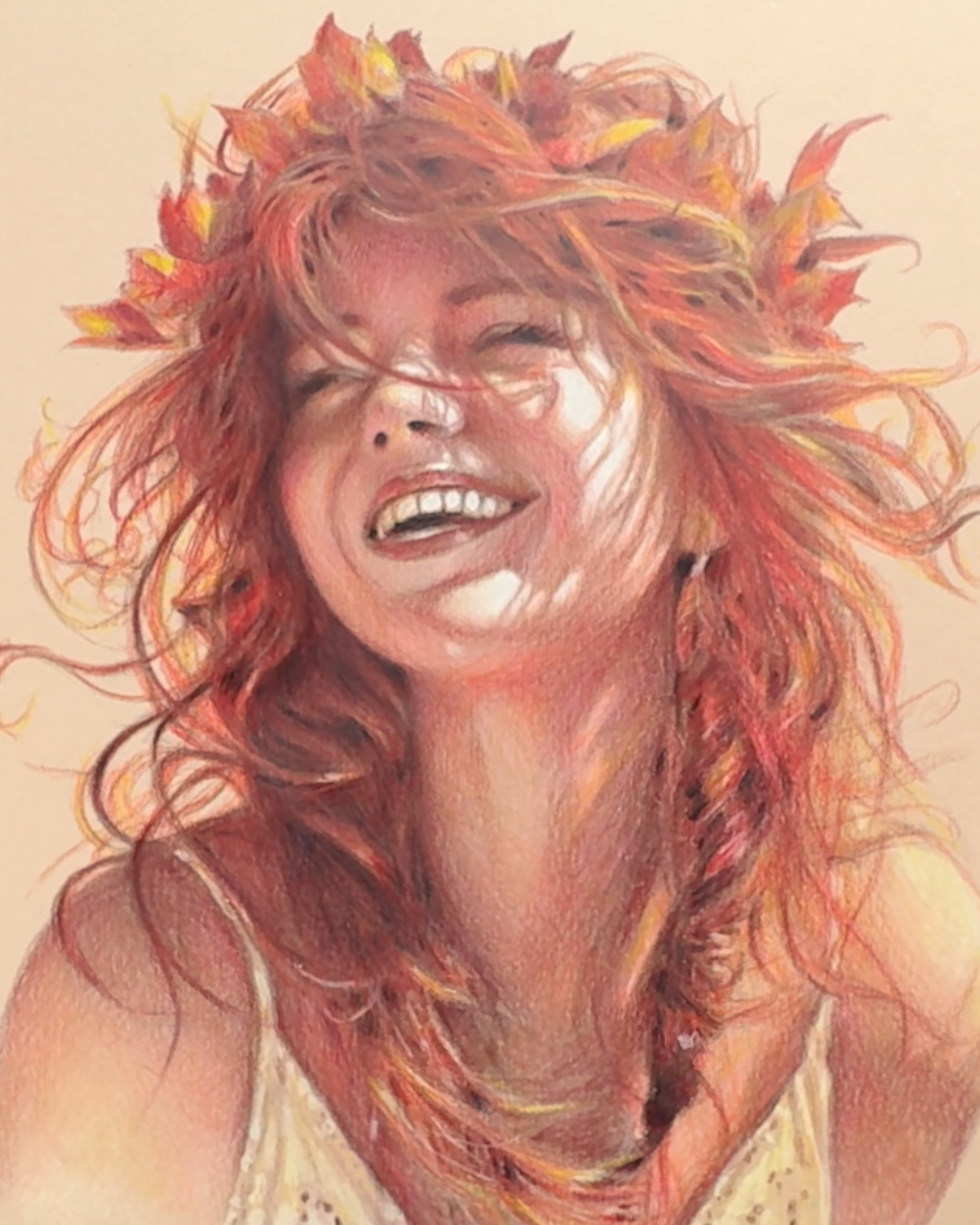 Colored pencil portrait