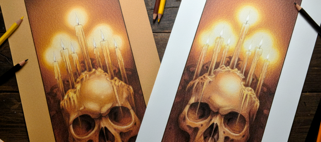 Tan vs. White Paper Coloring